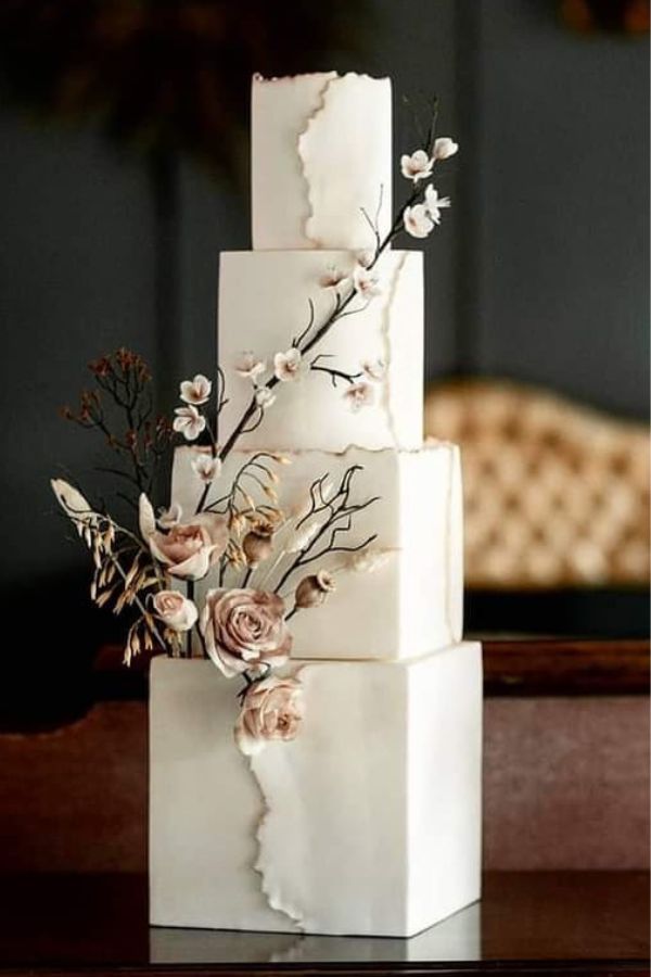 Drape Wedding Cake, Davenport House -Iris and Ivy Photography