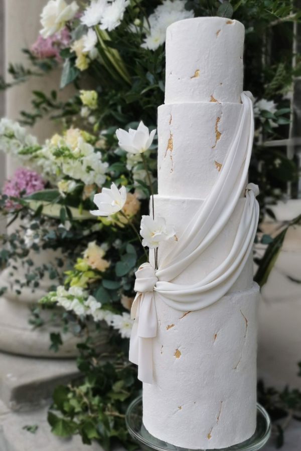 Drape Wedding Cake, Ombersley Court - Perfect Cakes Co